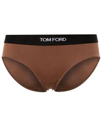Tom Ford - Logo-waistband Jersey Briefs - Women's - Elastane/modal - Lyst