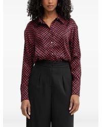 Morgan - Heart-Print Button-Up Shirt - Lyst