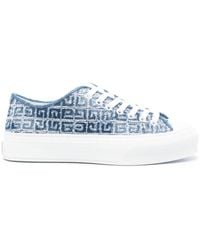 Givenchy - City 4g Denim Sneakers - Lyst