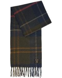 Barbour - Yorklane Tartan-Pattern Fringed Scarf - Lyst