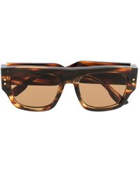 Gucci - Logo-Lettering Square-Frame Sunglasses - Lyst