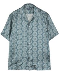 Frescobol Carioca - Roberto Medalhao-print Silk Shirt - Lyst