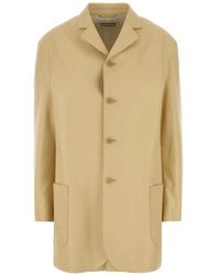 Jil Sander - Leather Single-Breasted Blazer - Lyst
