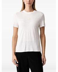 ARMANI EXCHANGE - Logo-Plaque T-Shirt - Lyst