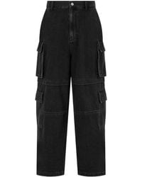 Studio Tomboy X - Denim Cargo Broek Met Wijde Pijpen - Lyst