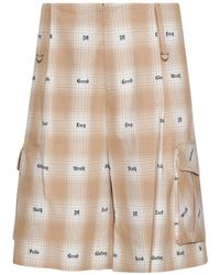 John Richmond - Geruite Cargo Shorts - Lyst