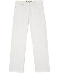 Jil Sander - Vaqueros rectos de talle medio - Lyst