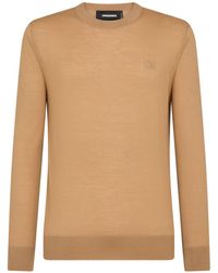 DSquared² - Logo-embroidered Virgin Wool Jumper - Lyst