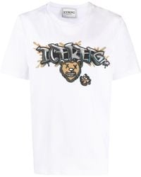 Iceberg - Graffiti Logo-print Cotton T-shirt - Lyst