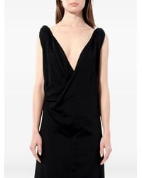 Balenciaga - Asymmetric Vneck Dress - Lyst