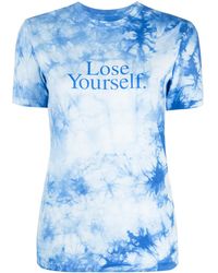 Rabanne - Slogan Print Tie-Dye T-Shirt - Lyst