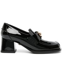 Versace - Alia 55Mm Leather Loafers - Lyst