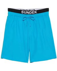 Sundek - Short De Bain À Taille Logo - Lyst