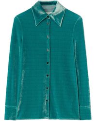 Jil Sander - Pointed-collar Velvet Shirt - Lyst