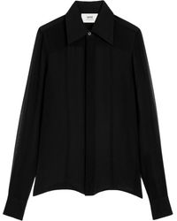 Ami Paris - Sheer Silk Shirt - Lyst