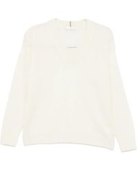 Panicale - V-Neck Drop-Shoulder Sweater - Lyst