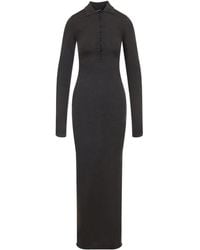 Jacquemus - Maxi-Jurk Met Polokraag En Knopen - Lyst