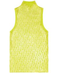 DIESEL - M-Egeo Monogram-Print Cotton Tank Top - Lyst