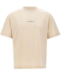 C.P. Company - Crew-Neck T-Shirt With Logo Print - Lyst