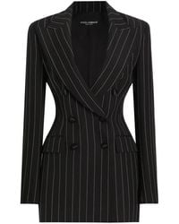 Dolce & Gabbana - Striped Double-Breasted Blazer - Lyst