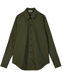 Patrizia Pepe - Embroidered-Logo Cotton Shirt - Lyst