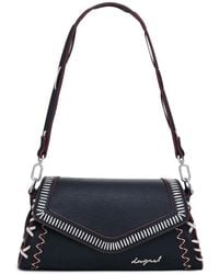 Desigual - Whipstitch-Trim Grained Shoulder Bag - Lyst