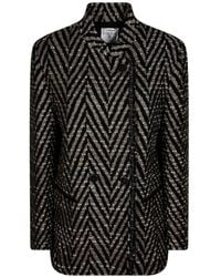 forte_forte - Chevron-Jacquard Jacket - Lyst