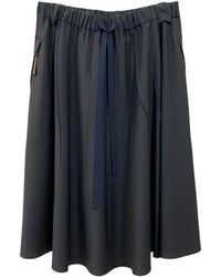 Prada - Drawstring-Fastening A-Line Midi Skirt - Lyst