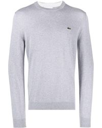 Lacoste - Logo-patch Crew Neck Sweater - Lyst