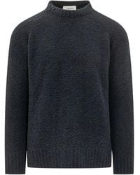 Laneus - Crew-Neck Bouclé Sweater - Lyst