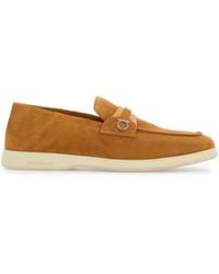 Ferragamo - Ferragamo Gancini-Buckle Leather Loafers - Lyst
