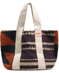 Bimba Y Lola - Eggplant Maxi Jute Shopper Bag - Lyst