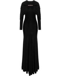 V:PM ATELIER - Anais Pleated-Cape Maxi Dress - Lyst