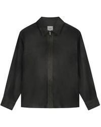 Arte' - Dusty Zip-Up Linen Shirt - Lyst