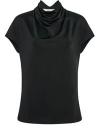 Another Tomorrow - Top Con Scollo Drappeggiato - Lyst