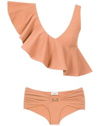 Amir Slama - Ruffled Top Bikini Set - Lyst