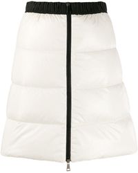 Moncler Full Zip Quilted Skirt - White
