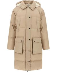 Brunello Cucinelli - Quilted Hooded Down Coat - Lyst