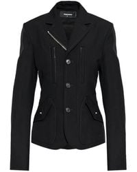 DSquared² - Multi-Pocket Wool Blazer - Lyst