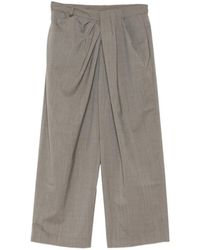 JNBY - Straight-Leg Cropped Pleated Trousers - Lyst