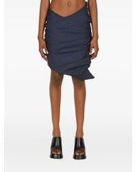Lourdes - Pinstriped Asymmetrical Skirt - Lyst