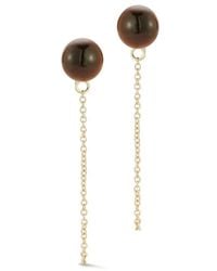 Mateo - Tiger-Eye Chain Drop Earrings - Lyst