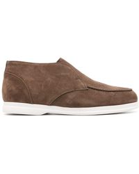 Doucal's - Chukka Round-toe Suede Loafers - Lyst