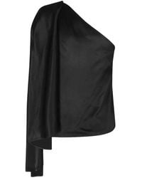 Alberta Ferretti - One-Shoulder Draped Top - Lyst