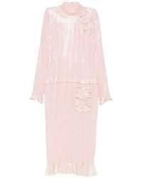 Alessandra Rich - Sequin-Embellished Bow-Detail Midi Dress - Lyst