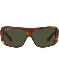 Ray-Ban - Tortoiseshell-Effect Geometric-Frame Sunglasses - Lyst