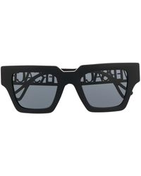 Versace - Logo-arm Square-frame Sunglasses - Lyst