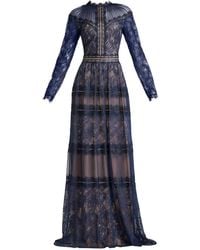 Tadashi Shoji - Debore Lace-Detail Tiered Gown - Lyst