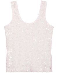 Calvin Klein - Sequined Sleeveless Top - Lyst