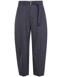 Sacai - Belted Tailored Trousers - Lyst